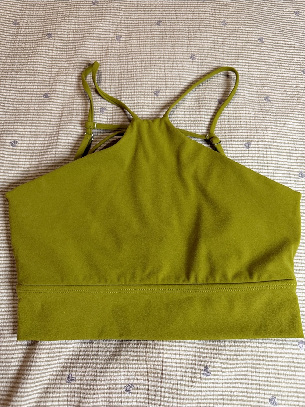 BuffBunny Olive High Neck Bralette - Green